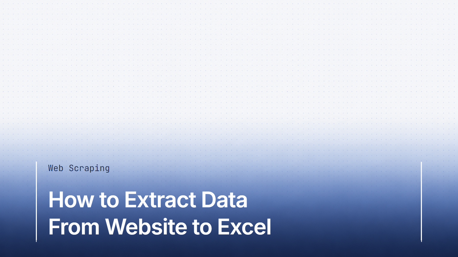 How to Extract Data From Website to Excel